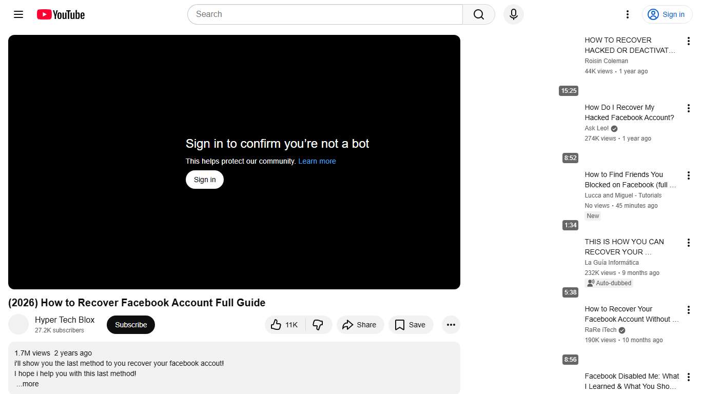 (2026) How to Recover Facebook Account Full Guide - YouTube
